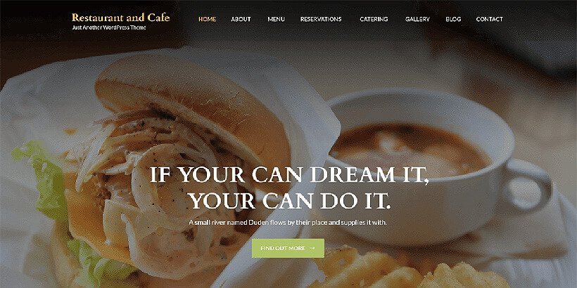 restaurantcafe free restaurant wordpress themes