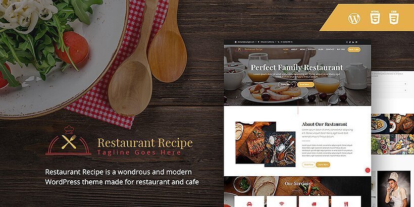 restaurantrecipe free restaurant wordpress themes