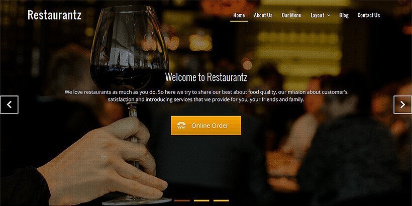 restaurantz free restaurant wordpress themes