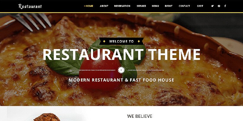 vw restaurantlite free restaurant wordpress themes