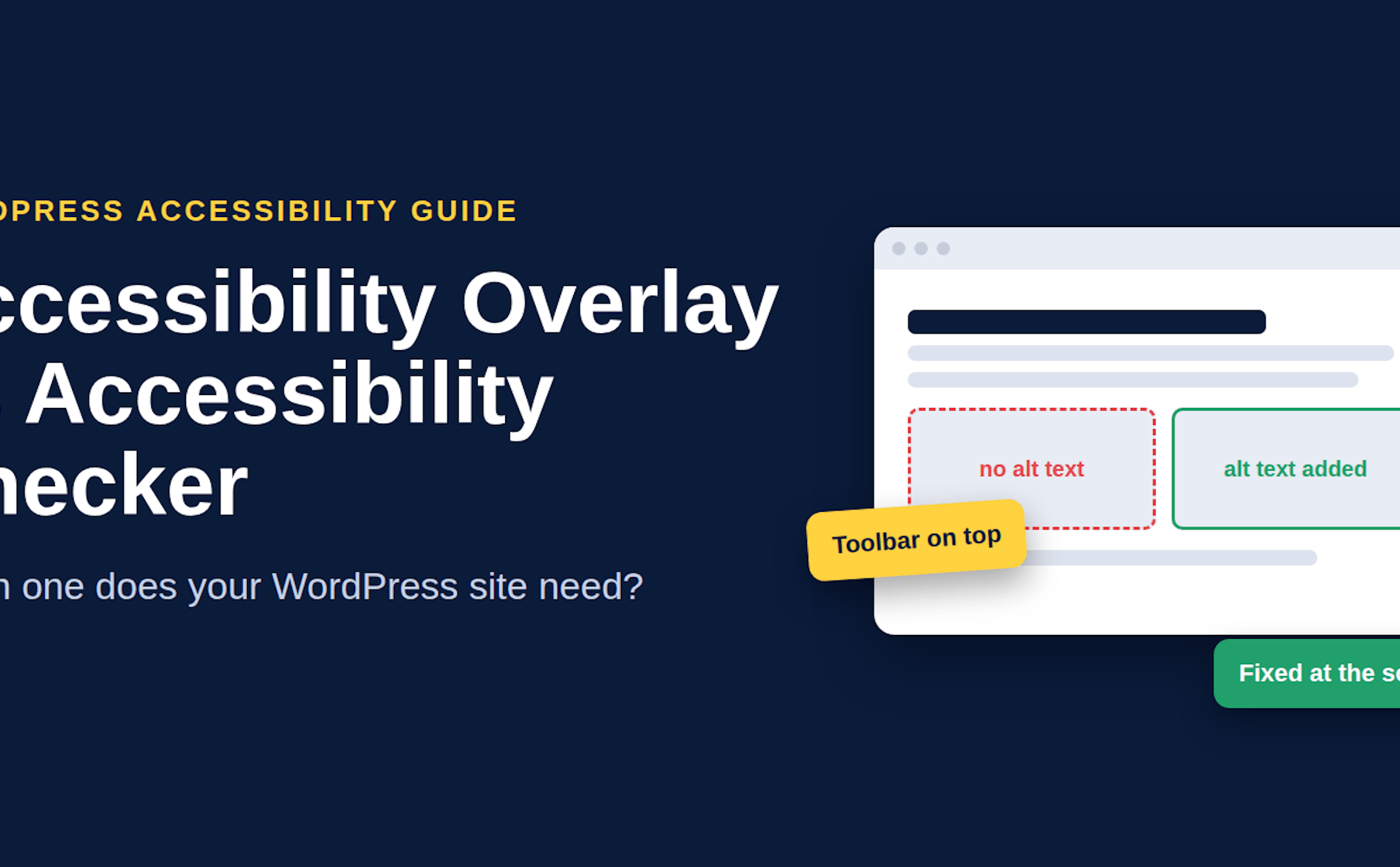 Accessibility Overlay vs Accessibility Checker