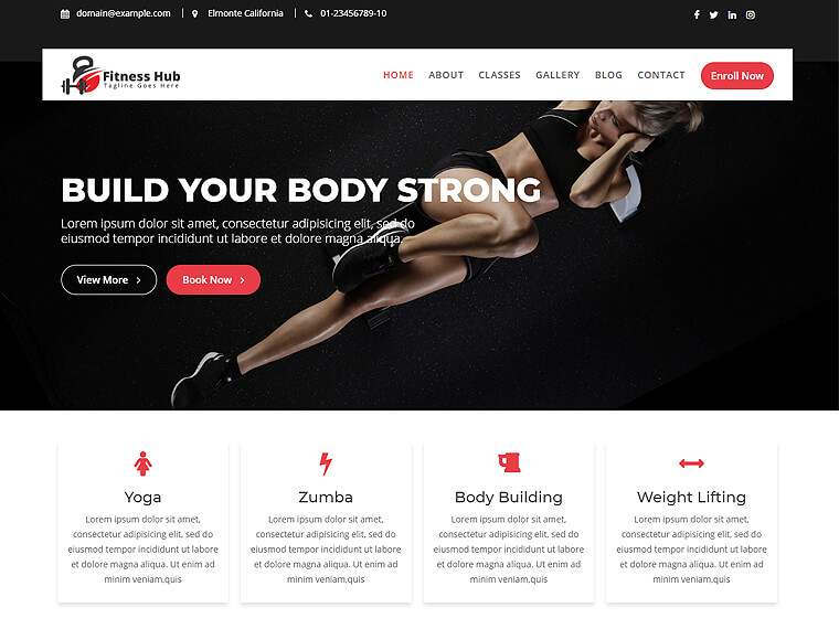 Fitness Hub - Fitness and Gym Free WordPress Theme - Acme Themes